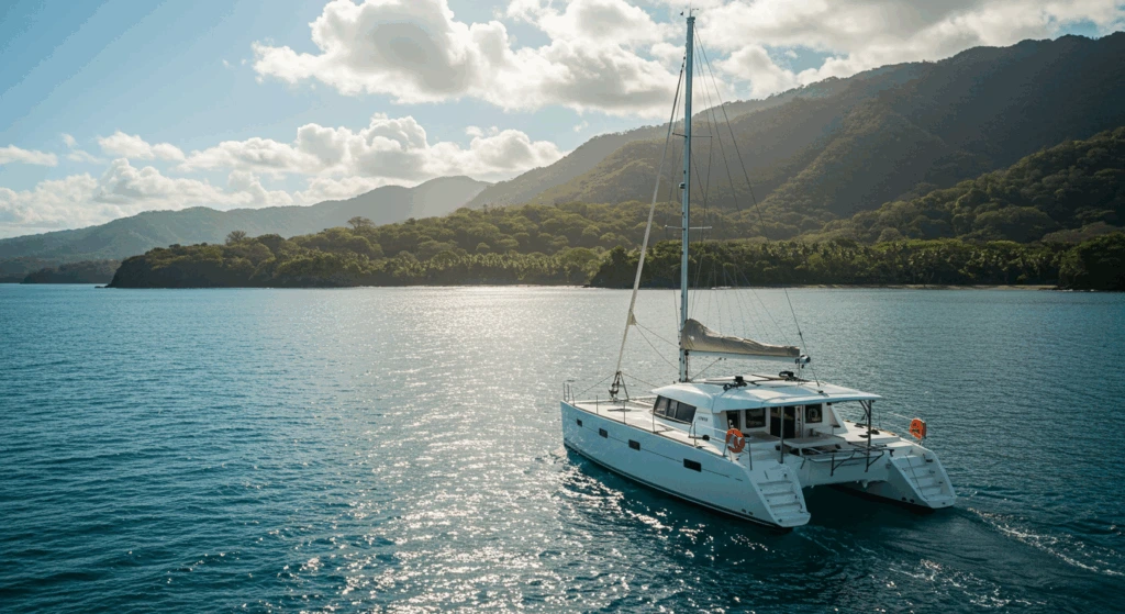 Coastline view of Costa Rica with lush greenery