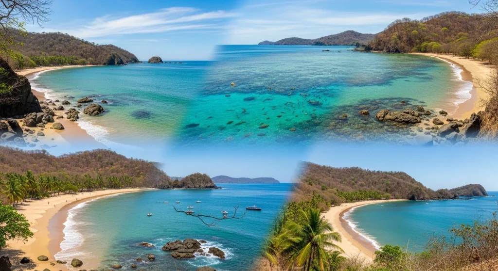 Different beaches in the Gulf of Papagayo, Costa Rica